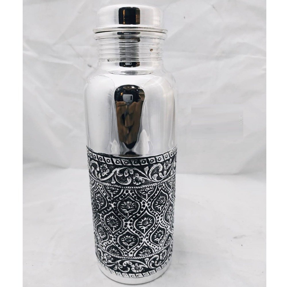 92.5 pure silver bottle in fine antique carvings pO-243-03