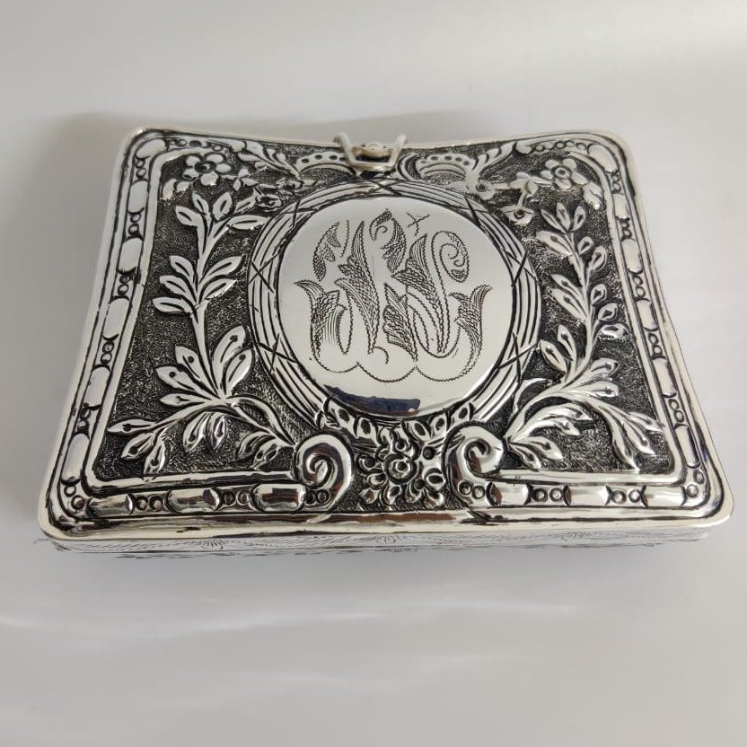 925 Pure Silver Ladies Clutch in fine nakashii work po-164-24.