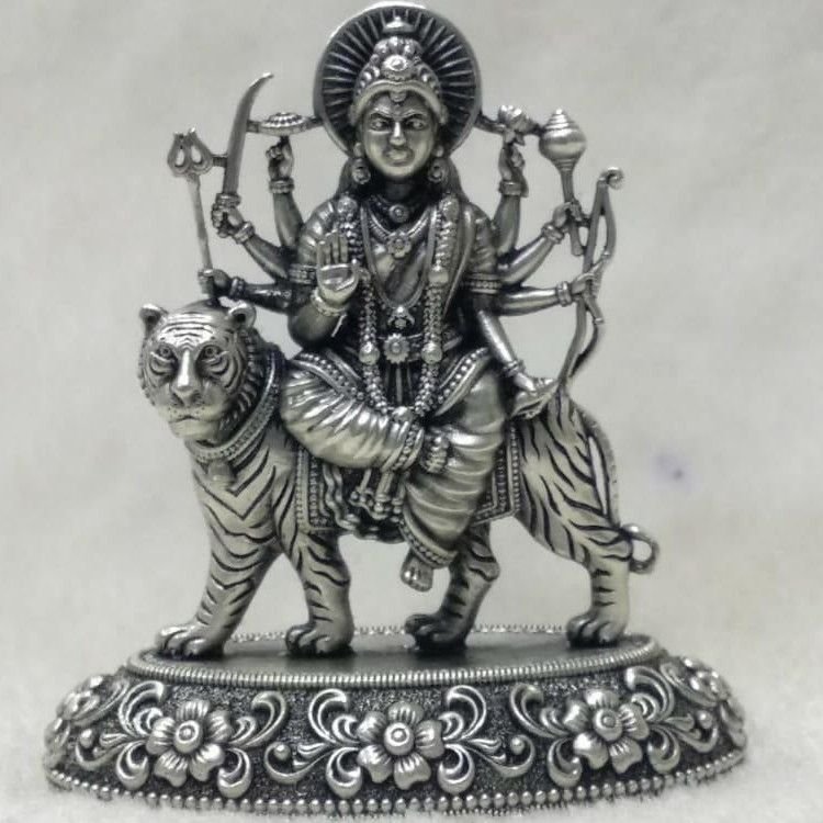Antique sherawali mata idol po-174-06