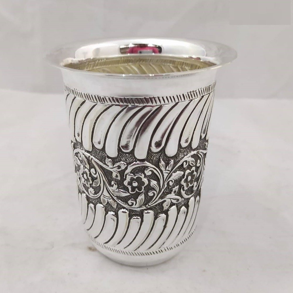 925 pure silver glass in fine antique carvings pO-158-06