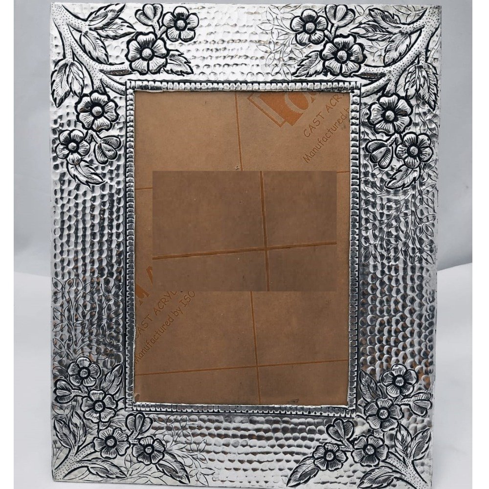 925 Pure Silver Photo Frame In Antique Nakashii work. PO-171-20