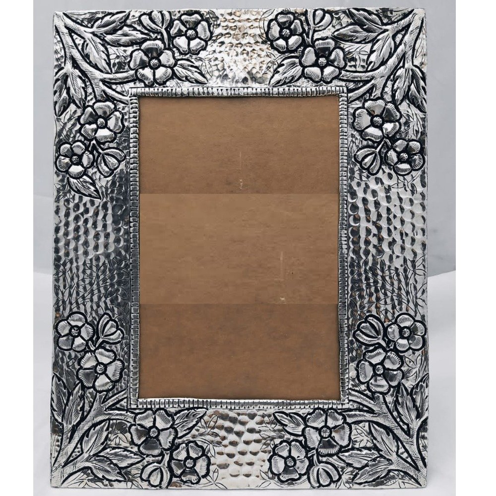 Pure Silver Photo Frame In Antique Nakashii work PO-171-14